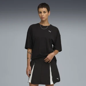 PUMA Damska koszulka oversize Wardrobe Essentials, Odzież, Czarny,