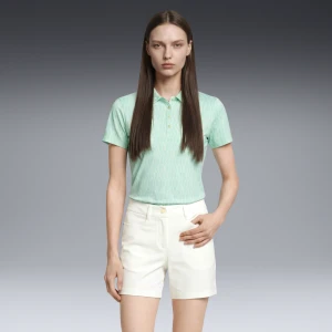 PUMA Damska koszulka polo CLOUDSPUN Wavey, Odzież, Zielony,