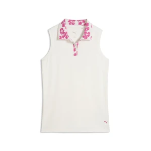 PUMA Damska koszulka polo golfowa Modalon bez rękawów, Odzież, Biały,