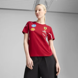 PUMA Damska koszulka Scuderia Ferrari HP 2025 Team, Odzież, Czerwony,