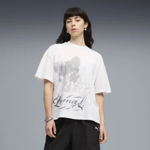 Zdjęcie produktu PUMA Damska koszulka Street Glam oversize z grafiką, Odzież, Biały