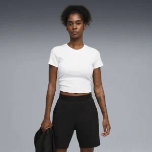 Zdjęcie produktu PUMA Damska koszulka treningowa CLOUDSPUN Ribbed o dopasowanym kroju, Odzież, Biały