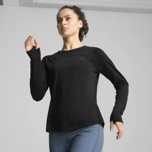 PUMA Damska koszulka z długim rękawem z wełny SEASONS Tech, Odzież, Czarny,