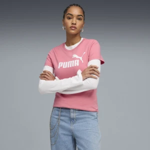 PUMA Damska koszulka z logo ESS No. 1, Odzież, Różowy,