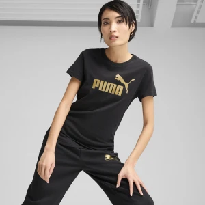 PUMA Damska koszulka z logo NO. 1 ESS Metaliczny, Odzież, Czarny,