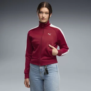 PUMA Damska krótka kurtka dresowa T7 ALWAYS ON, Odzież, Czerwony