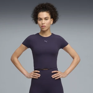 PUMA Damska krótka koszulka treningowa SHAPELUXE, Odzież, Fioletowy,