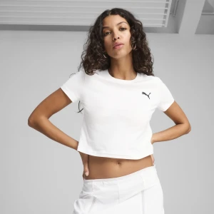 Zdjęcie produktu PUMA Damska krótka koszulka WARDROBE ESS, Odzież, Biały