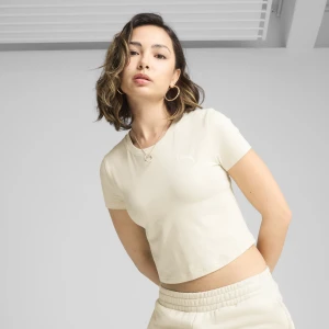 PUMA Damska krótka koszulka WARDROBE ESS, Odzież, Biały,