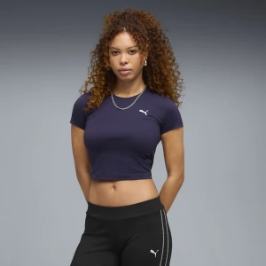 PUMA Damska krótka koszulka WARDROBE ESS, Odzież, Fioletowy,