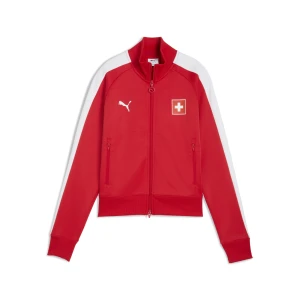 PUMA Damska kurtka dresowa Szwajcaria T7, Odzież, Czerwony,