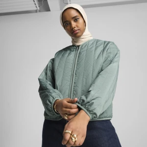 PUMA Damska kurtka Relaxed Reversible Liner, Odzież, Zielony,