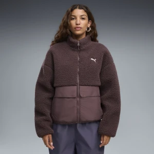 PUMA Damska kurtka z polaru RE:FIBRE o luźnym kroju, Odzież, Brązowy