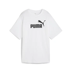 PUMA Damska luźna koszulka Essentials z logo No.1, Odzież, Biały,