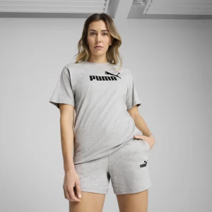 PUMA Damska luźna koszulka Essentials z logo No.1, Odzież, Szary,