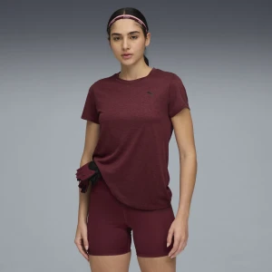 PUMA Damska melanżowa koszulka TAD ESSENTIALS, Odzież, Czerwony,