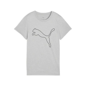 PUMA Damska melanżowa koszulka TAD ESSENTIALS z logo, Odzież, Szary,