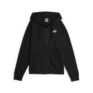 PUMA Damska rozpinana bluza z kapturem Essentials z logo No. 1, Odzież, Czarny