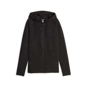 PUMA Damska rozpinana bluza z kapturem EVOSTRIPE Spacer, Odzież, Czarny