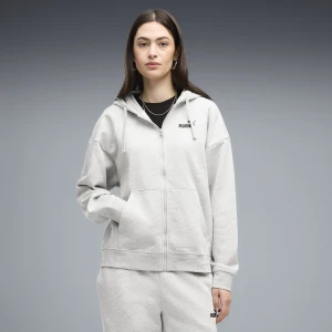 Zdjęcie produktu PUMA Damska rozpinana bluza z kapturem i małym logo ESS Comfort, Odzież, Szary