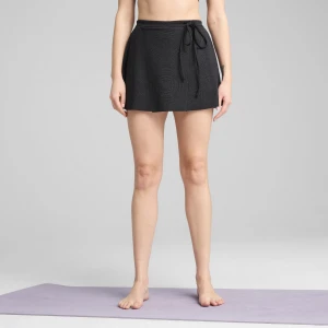 PUMA Damska spódnica kopertowa MOVE CLOUDSPUN AOP, Odzież, Czarny,