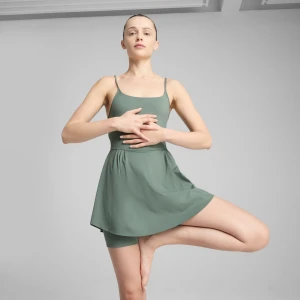 PUMA Damska sukienka MOVE CLOUDSPUN, Odzież, Zielony,