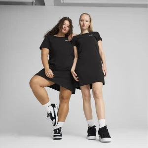 PUMA Damska sukienka o wąskim kroju z małym logo No. 1 ESS, Odzież, Czarny,