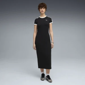 PUMA Damska sukienka Wardrobe Essentials o wąskim kroju, Odzież, Czarny,