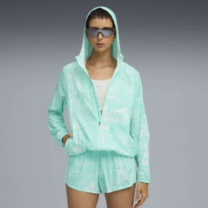 PUMA Damska tkana kurtka RUN VELOCITY, Odzież, Zielony,