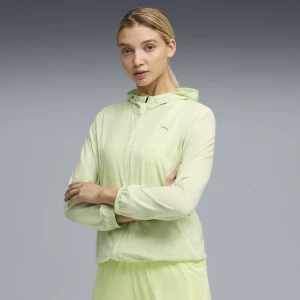 PUMA Damska tkana kurtka Run Velocity Printed, Odzież, Zielony,