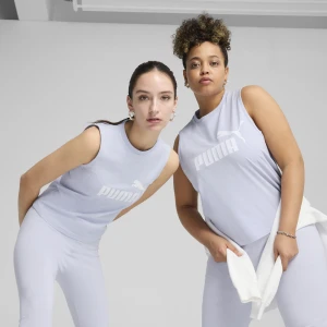 PUMA Damska wąska koszulka bez rękawów z logo No. 1 ESS, Odzież, Niebieski,