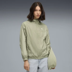 PUMA Damska wiatrówka o luźnym kroju Essentials, Odzież, Zielony,