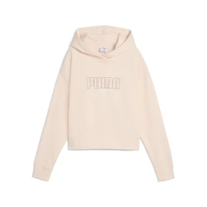 PUMA Damska wygodna bluza z kapturem Essentials Elevated, Odzież, Różowy,