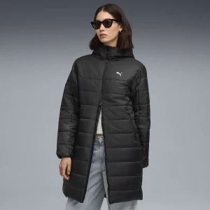 PUMA Damska wyściełana parka Essentials z kapturem, Odzież, Czarny,