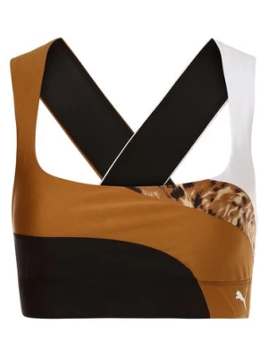 Puma Damski biustonosz sportowy Kobiety Sztuczne włókno brązowy|czarny|biały|wielokolorowy jednolity,
