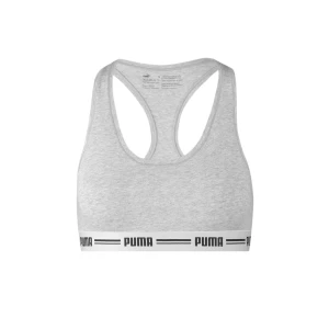 PUMA Damski biustonosz z bokserskimi wycięciami z tyłu 1 sztuka, Odzież, Szary,