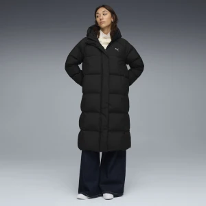 PUMA Damski płaszcz puchowy z kapturem, Odzież, Czarny,