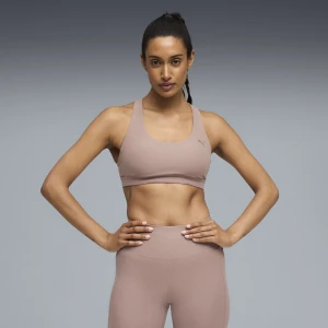 PUMA Damski stanik treningowy CLOUDSPUN, Odzież, Beżowy,