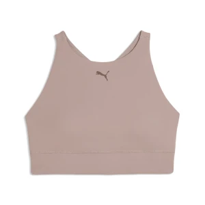 PUMA Damski stanik z zabudowanym dekoltem SHAPELUXE, Odzież, Beżowy,