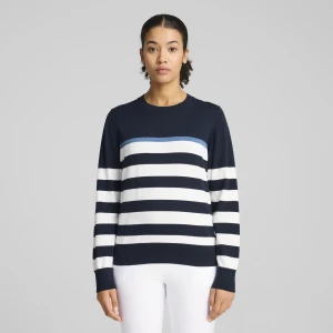 PUMA Damski sweter Resort Stripe, Odzież, Niebieski,