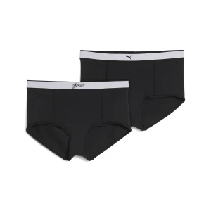 PUMA Damskie figi typu hipster z wysokim stanem (2 pary), Odzież, Czarny