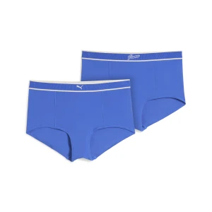 PUMA Damskie figi typu hipster z wysokim stanem (2 pary), Odzież, Niebieski