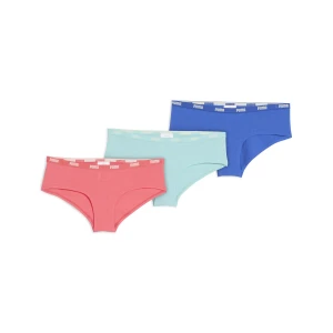 PUMA Damskie figi w stylu hipster 3 pary, Odzież, Czerwony,