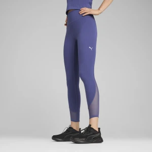 PUMA Damskie legginsy 7/8 z wysokim stanem z miękkiej siateczki CLOUDSPUN, Odzież, Niebieski,