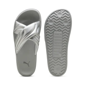 PUMA Damskie metaliczne sandały Leadcat na platformie, Buty, Szary,
