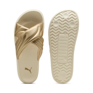 PUMA Damskie metaliczne sandały Leadcat na platformie, Buty, Złoty,