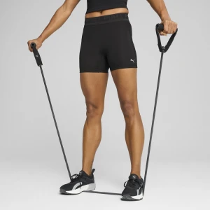 PUMA Damskie obcisłe szorty z wysokim stanem 5" LACE, Odzież, Czarny,