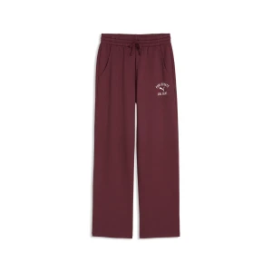 PUMA Damskie proste spodnie dresowe Varsity z wysokim stanem, Odzież, Czerwony
