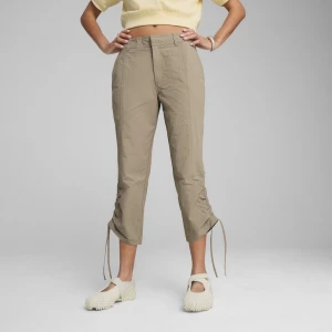 PUMA Damskie spodnie capri YONA, Odzież, Brązowy,