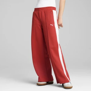 PUMA Damskie spodnie dresowe T7 z niskim stanem, Odzież, Czerwony,